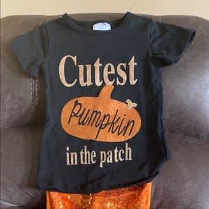 Boutique girls fall outfit 3T. Shirt with pants.